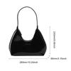 Women Tote Bag Fashion Underarm Pouch Shoulder Bags Patent Leather Tote Bag Retro Casual Satchel Hobo Bag Pure Color Armpit Bag