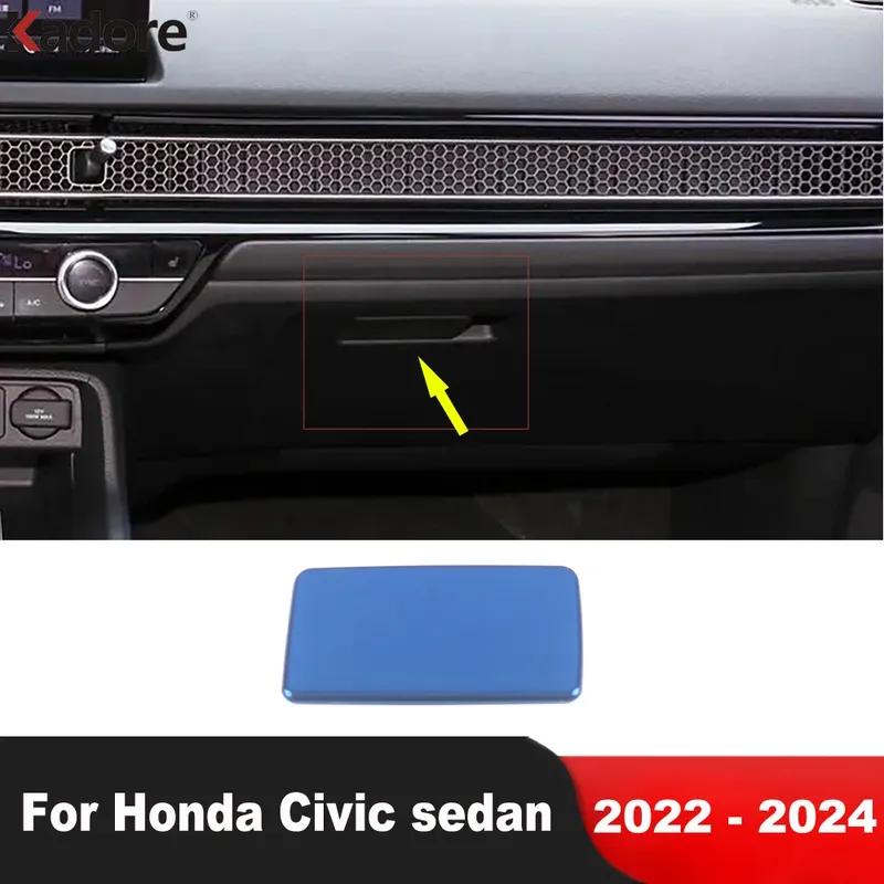 For Honda Civic 11th Sedan 2024 Steel Car Storage Glove Box Switch Handle Panel Cover Trim Interior Accessories