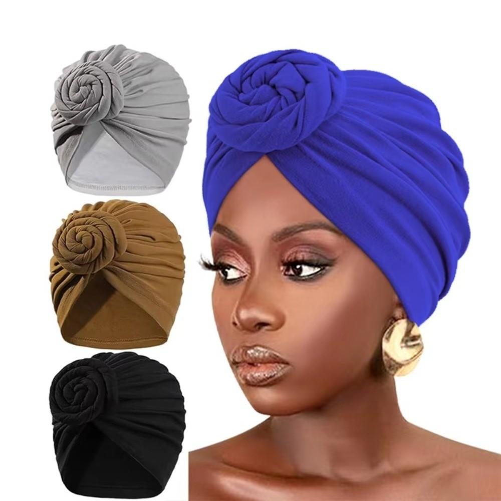 Elastic Twist Knot Turban Hat Wrap Style Cancer Chemo Hat Fashion Hijab Caps Women Headwear
