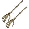 PRETYZOOM Skeleton Hand Salad Tongs: 1 Pair Skeleton Arm Hand Serving Fork and Halloween Spoon, Halloween Kitchen Dinnerware Set for Haunted House Hal