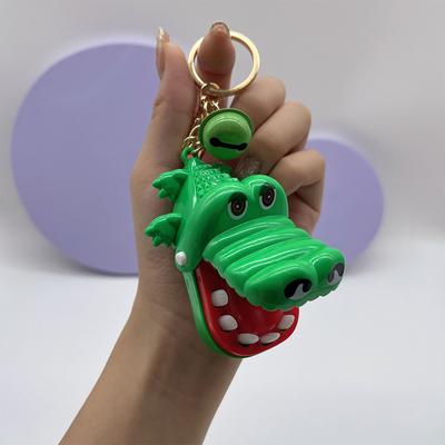 Забавный милый мультяшный рот зуб аллигатора рука брелок детская игрушка кусающий крокодил игровой брелок для женщин мужчин подарочный пакет кулон