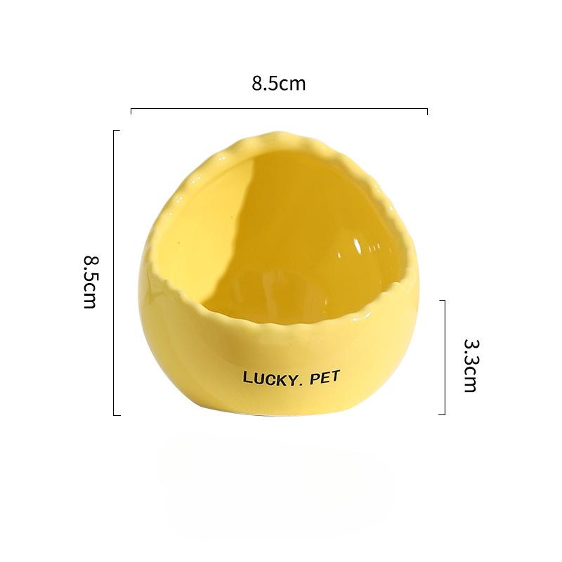 Ceramic Feeder for Birds Egg Shell Bowl Parrot Bowl Bird Feeder Pet Food Bowl Sun Protection Leak Proof and Drinking Water