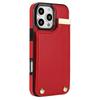 For iPhone 16 Pro Case TPU+PU Leather Hardware Decor Phone Cover with Card Holder