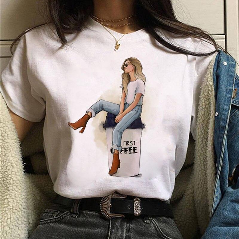 Summer Trend Letter Print Fashionable Loose Round Neck Pure Cotton Short Sleeved Top T-Shirts Women’s