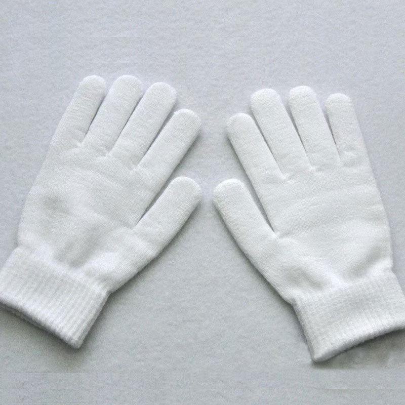 Перчатки для взрослых из шерсти с закрытыми пальцами — теплые, утолщенные, вязаные, однотонные, для осени и зимы