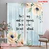 2pcs 2D Flat Printing Curtain Be Strong Courageous Joshua Polyester Without Electricity Birthday Party Perfect for Outdoor