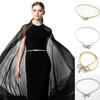 Women Fashion Elastic Metal Belt Flower Twist Adjustable Belt Quality Ladies Dress Belt