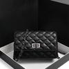 New Summer Women's Bag  Simple and Fashionable  Easy To Match Diamond Chain Small Square Bag  One Shoulder Slant Straddle Bag