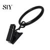 Curtain Hook Clip 10 Pcs Rings with Clips Polished Iron No Tools Needed Snap-On Design Easy Quick Installation to Use Curtains Clamps Hooks