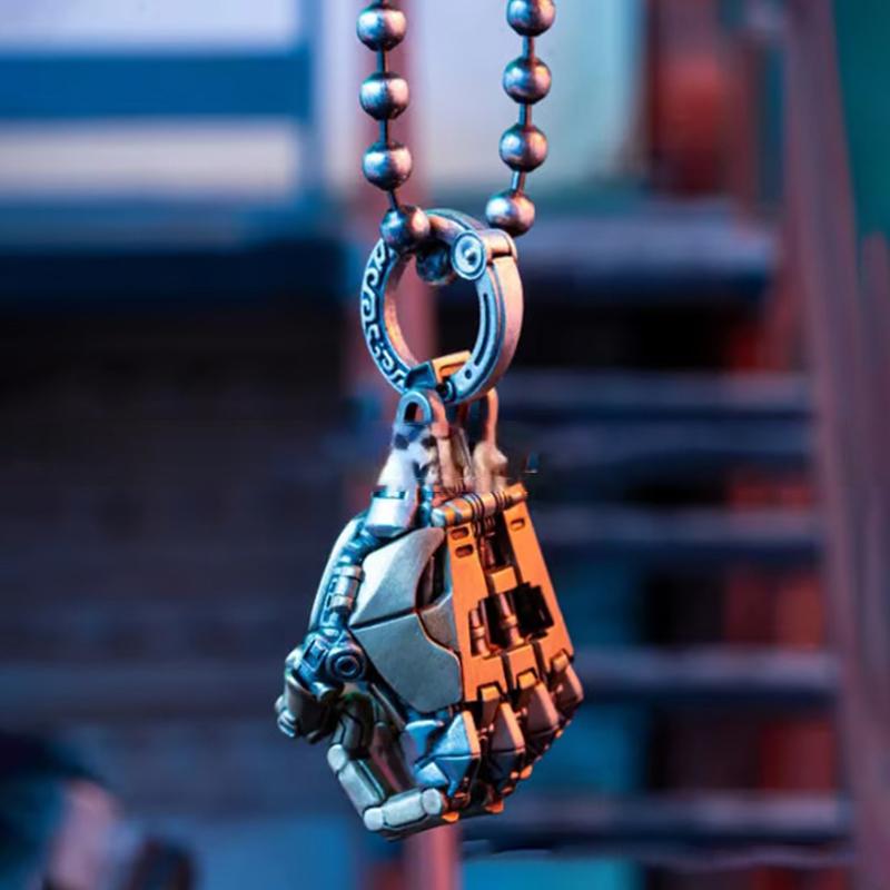 Модный механический биомиметический кулон-рука с цепочкой для мужчин и женщин, креативное подвижное сочленение пальцев, ожерелье-роботизированная рука, ювелирное изделие