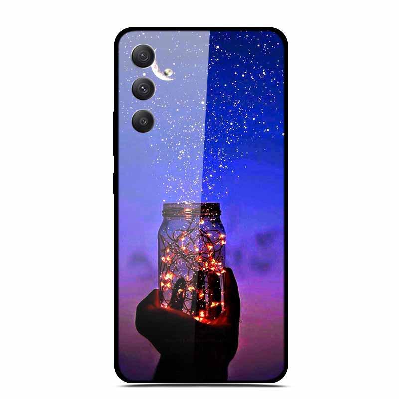 Чехол для телефона Samsung A35 5G - Персонализированный Цветной Закаленный Стеклянный, Противоударный.