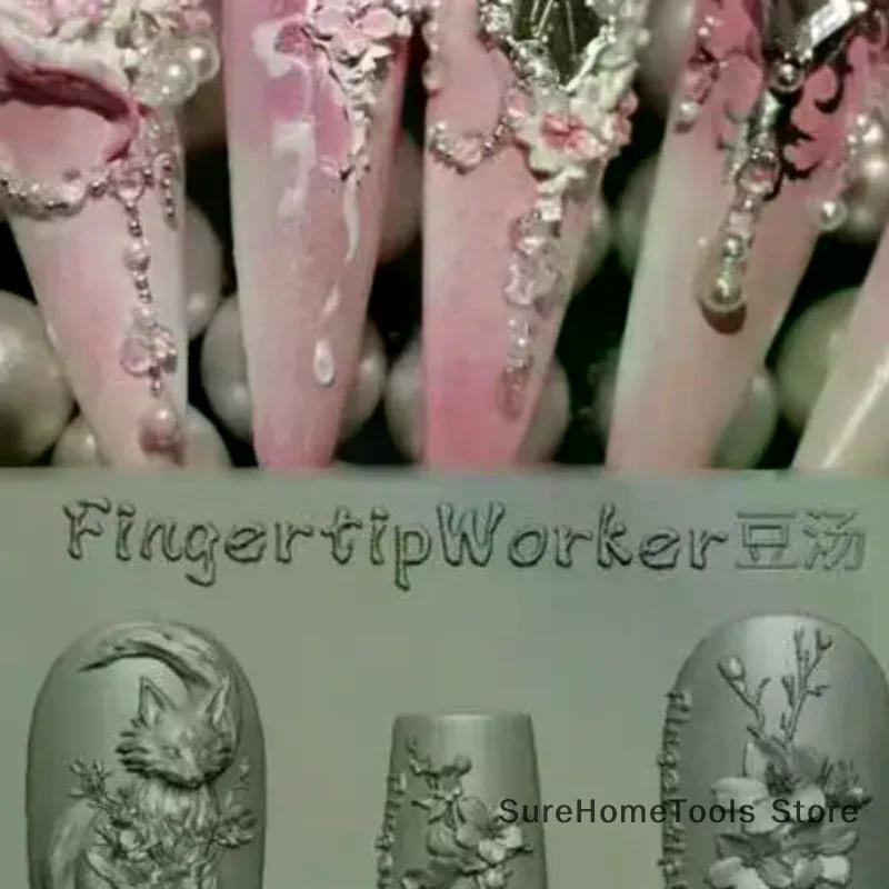 Цветовая Лиса Прозрачные Силиконовые Формы для Ногтей DIY Декор для Маникюра Инструменты для Дизайна Ногтей 3D Форма для Лепки Акриловых Ногтей Шармы
