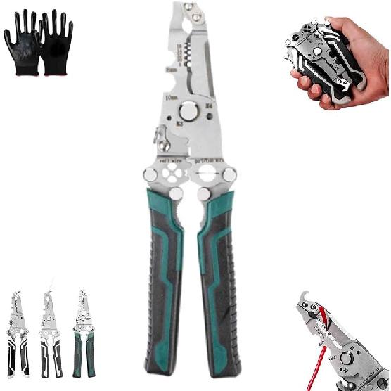 Kouglh 18 в 1 Складной инструмент для зачистки проводов, 2025 Новое обновление Многофункциональный складной инструмент для зачистки проводов - профессиональный инструмент электрика, Электрический инструмент для зачистки кабеля