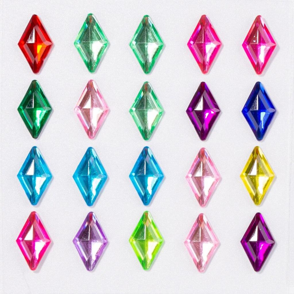 Colored Self-adhesive Rhinestones Sticker Children's Stage Show DIY Face Eye Decoration Acrylic Crystal Diamond Tattoo Sticker