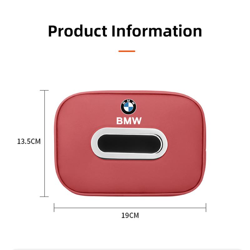 Car Tissue Box Leather Tissue Storage Bag For BMW E46 E60 E90 E39 E87 E36 E92 E70 E91 X3 X5 X1 X2 X4 X6 X7 E28 Keychain
