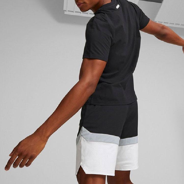 PUMA T Shirts Men's Black Crew Neck Moderate Straight Fit 536481-01