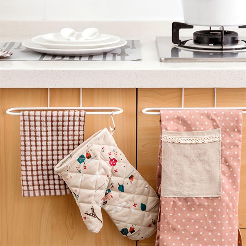 1 шт. подвесная перекладина для полотенец, вешалка для полотенец в ванную, подвесная вешалка для полотенец, тканевая стойка на заднюю сторону дверцы кухонного шкафа, аксессуары для ванной