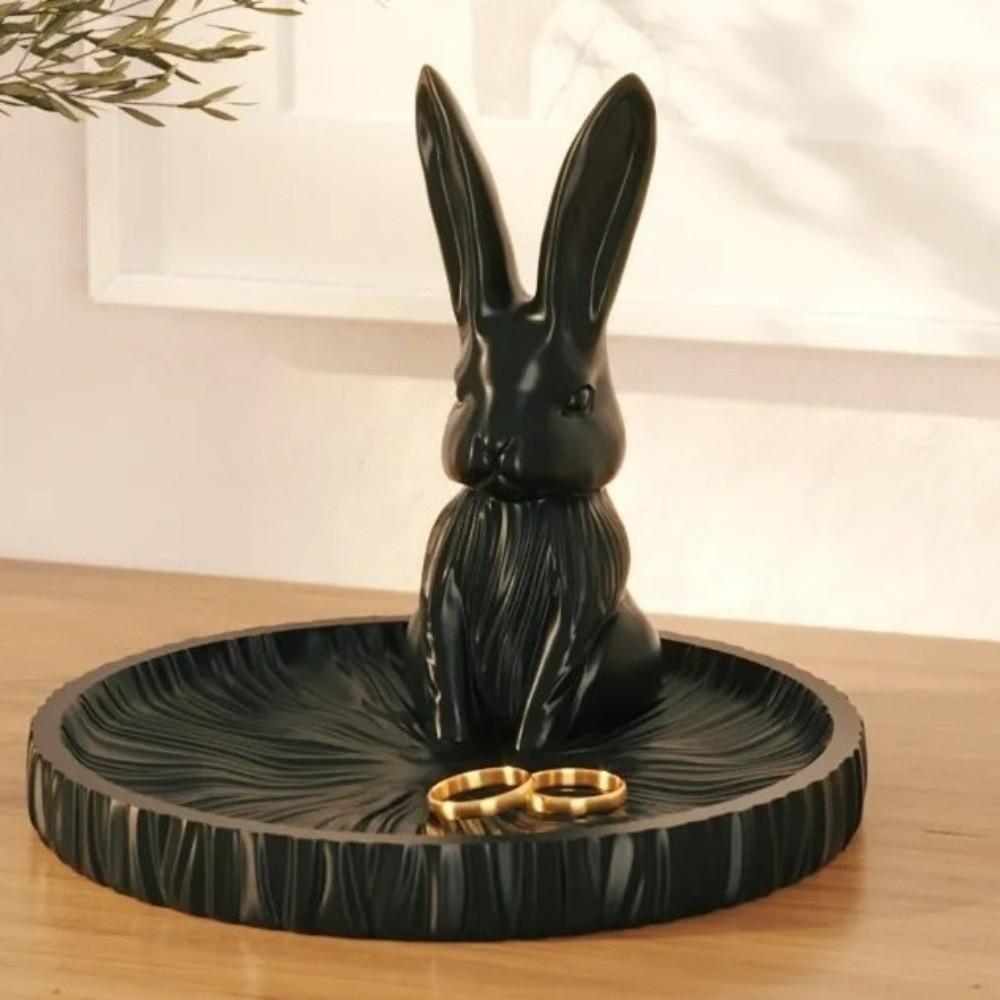Cartoon Jewelry Storage Tray Animal Shaped Earrings Ring Display Dish Cute Bunny Ornament Gift