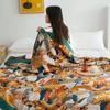 New Japanese Throw Blanket for Beds Cotton Gauze Boho Decor Sofa Towel Summer Cool Quilt Kawaii Blanket Leisure Bedspread Sheets