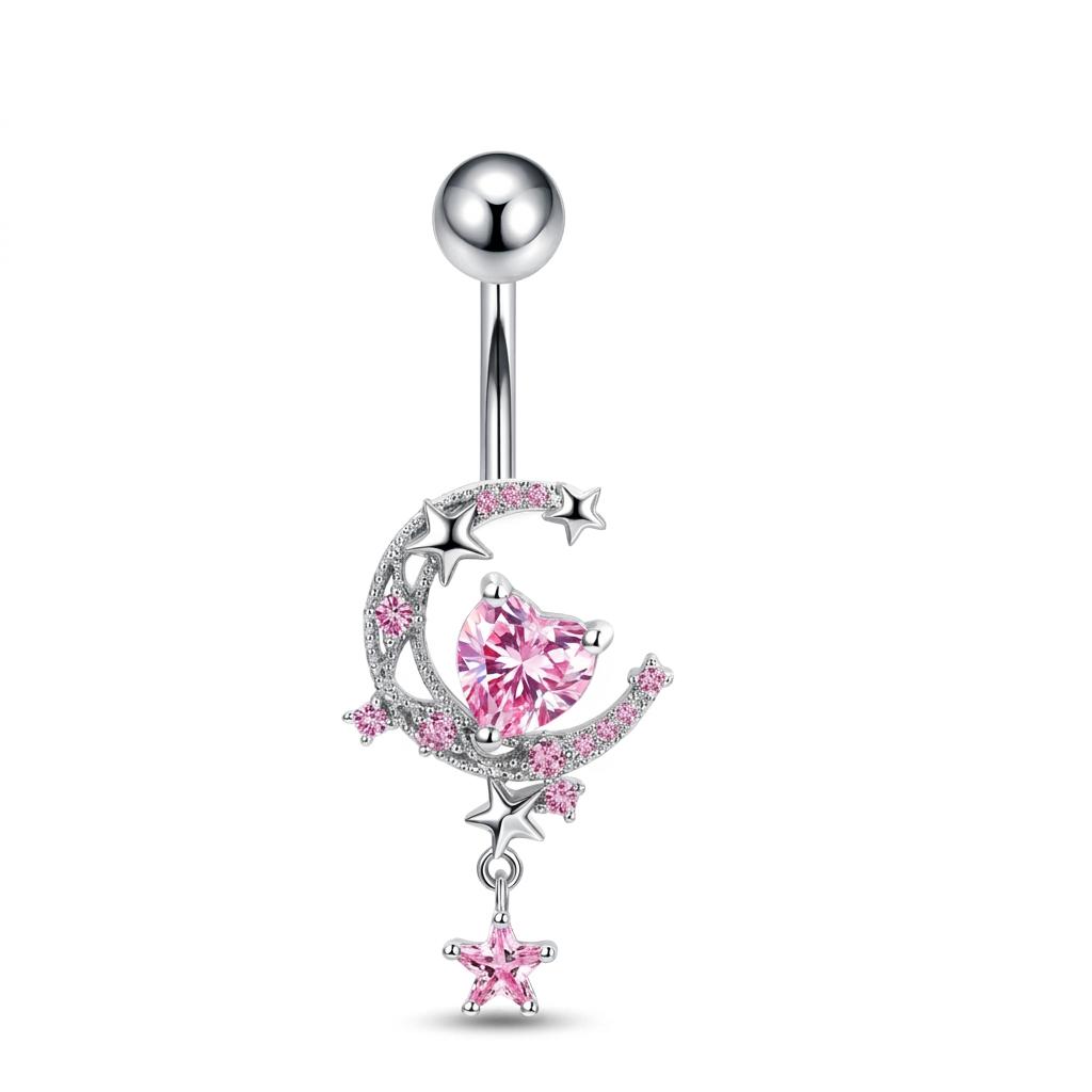 CrysPure Stainless Steel Belly Button Rings Body Jewelry for Girls
