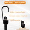 3/8 inch Plastic-Coated Bungee Shock Cord Hook, 30 PCs Plastic Coated Bungee Cord Hooks Spiral Bungee Hooks Wire Hooks End for Elastic Rope Strapping
