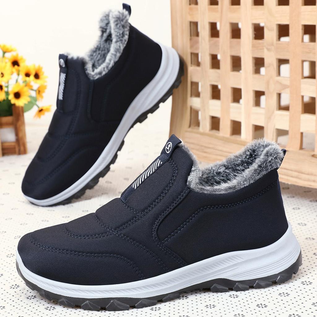 Cotton Shoes Autumn Winter Men's Shoes Plus Velvet Thick Cotton Boots Pedal Large Size Short Boots