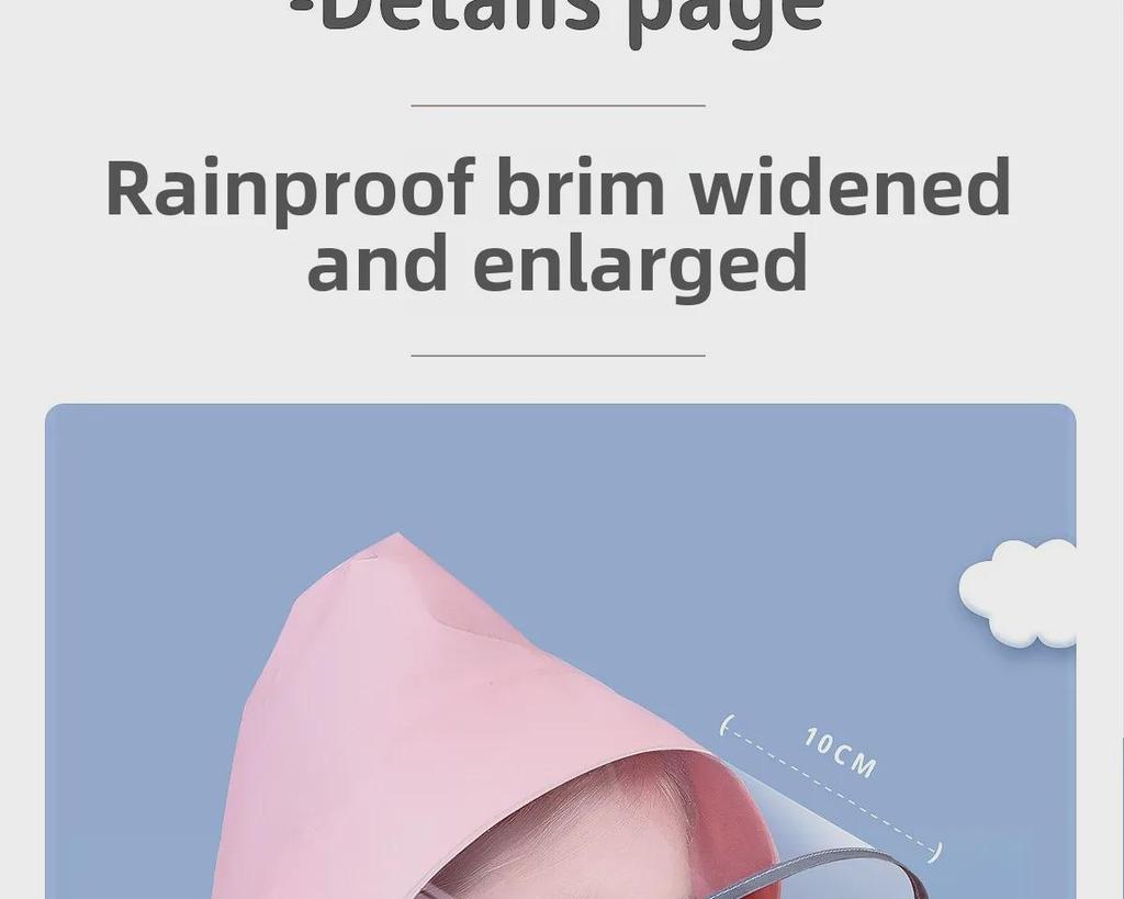 Kids' Thickened and Lengthened Raincoat with Backpack Space for Primary School Students