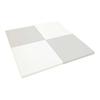 Gymnastic mattress Satellite 150x150x4 cm four-piece - white-grey