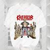 Kreator Футболка 80-х Трэш-метал Sodom Destruction Повседневная Свободная С круглым вырезом Ретро Короткий рукав Полиэстер Унисекс Графические футболки