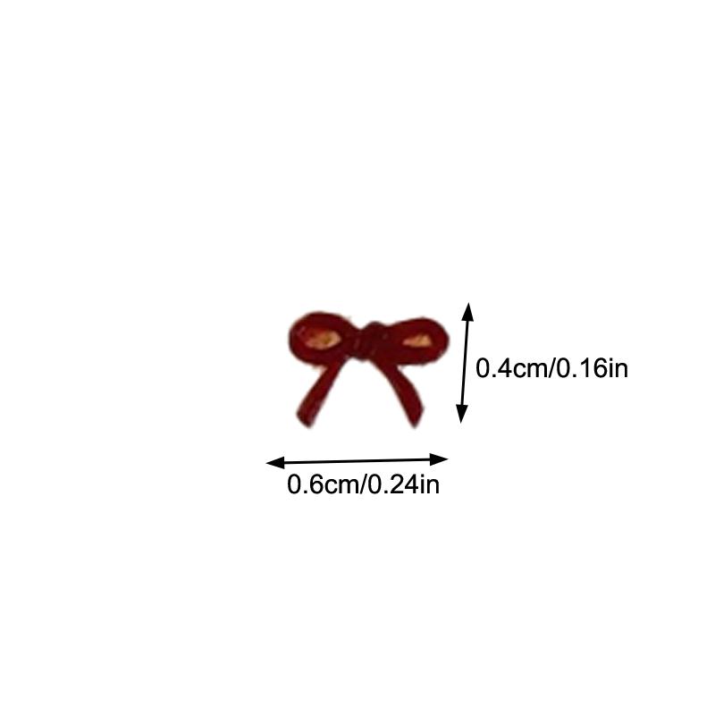 10 шт. Красная смоляная длинная лента для дизайна ногтей, подвески, кавайные банты, стразы для ногтей, украшения для маникюра своими руками, аксессуары, принадлежности