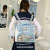 Cinnamoroll School Bag Blue Cartoon And Geometric Pattern For Daily Commuting