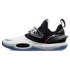 Li Ning All City 10 V2 Announcement Durable Breathable Low Top Basketball Shoes Men Basketball Shoes White Black ABAS059-1