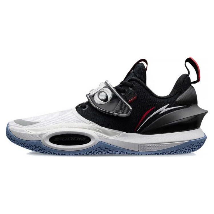 Li Ning All City 10 V2 Announcement Durable Breathable Low Top Basketball Shoes Men Basketball Shoes White Black ABAS059-1