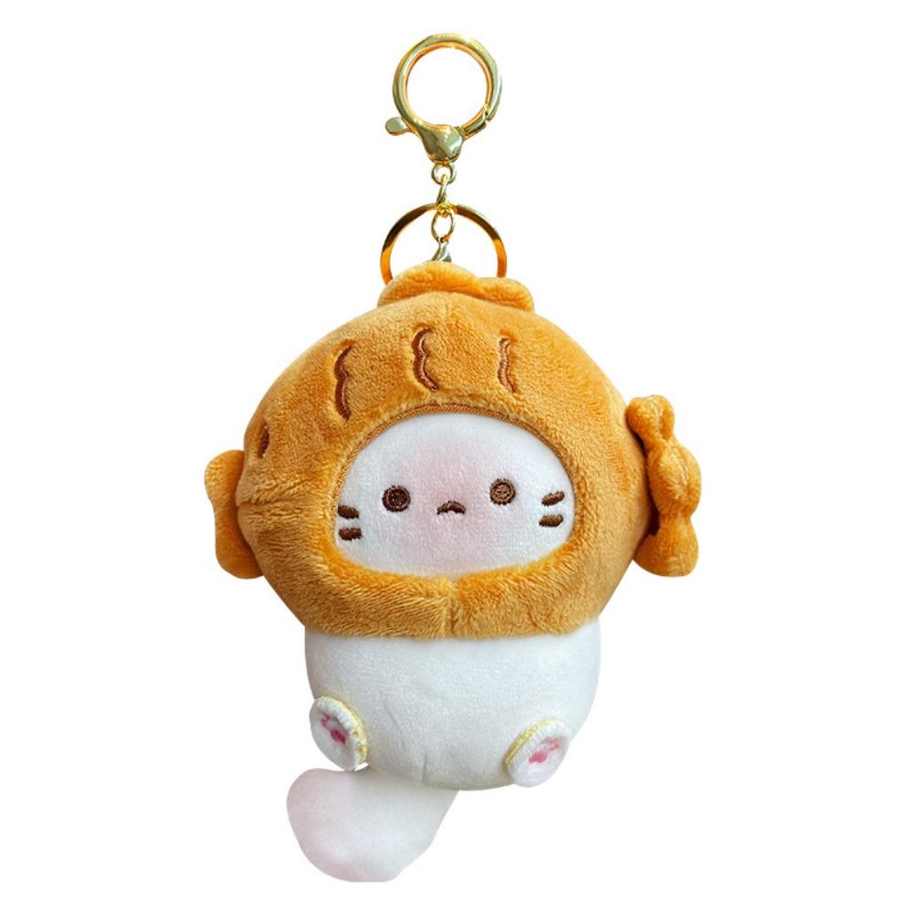 Cocoa Cat Snapper Keychain Plush Schoolbag Pendant Cute Snapper Head Keychain