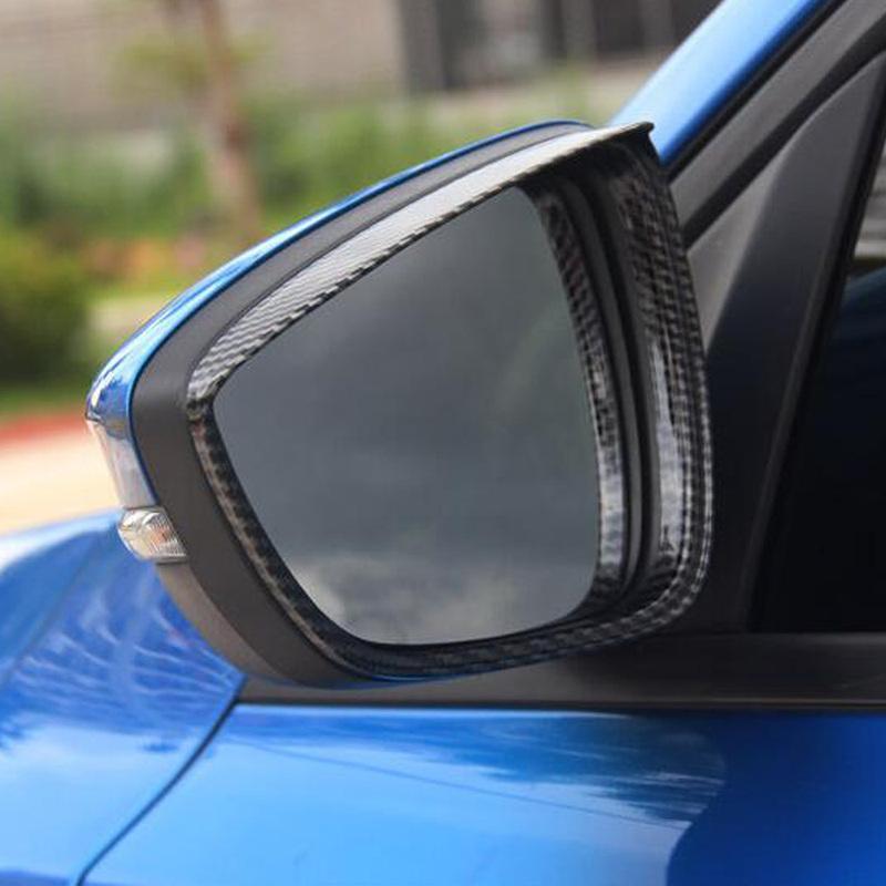 For Ford Focus Car Rear Rearview Side Glass Mirror Trim Frame Rain Shield Sun Visor Shade Eyebrow 2pcs
