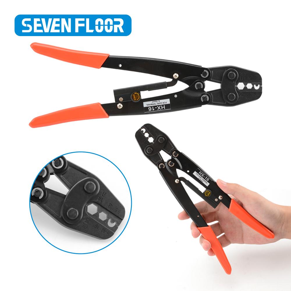 HX-10 Spine Wheel Type Labor-saving Terminal Crimping Tools for 1.25-10mm2 10-6AWG Terminal Electrician Specific Crimping Pliers