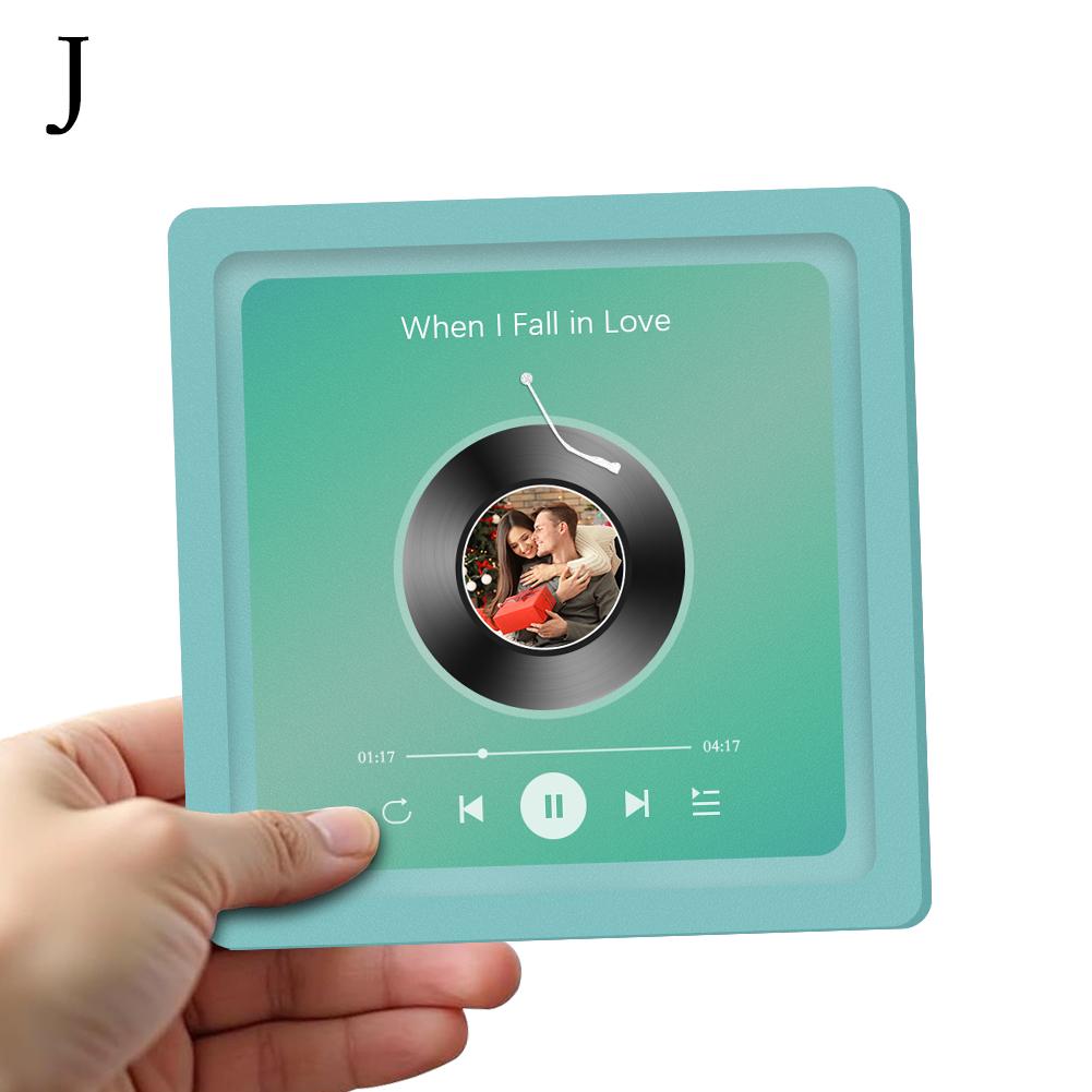 Персонализированная наклейка на холодильник Встроенный музыкальный проигрыватель Магнит Магнит Spotify Подарок Настраиваемый холодильник Настраиваемый альбом F I1P8