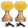 2 комплекта светодиодных буддийских светильников, желтых, буддийских светильников, регулируемых, буддийских, цветочных светильников, буддизм, поставка, вилка AU