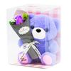Matsuno Kogyo Soap Flower Bouquet, Plush Toy, Soap Flowers, Interior Decor, Gift (3 Flowers, Purple)
