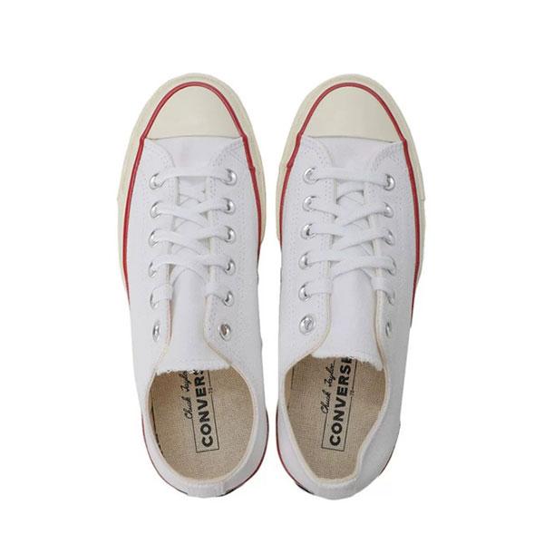 Converse 1970-е Chuck Low Top Серия All Star Вулканизированная обувь Унисекс Кроссовки Белые A162065C