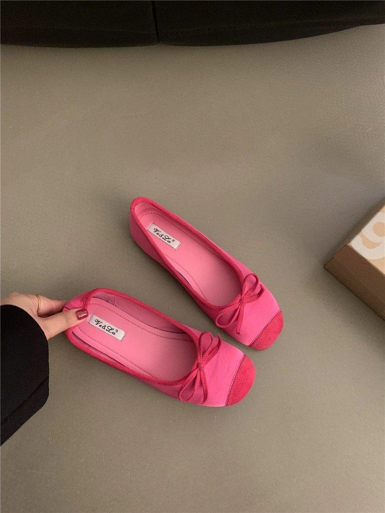 Gentle Flat-soled Evening Shoes French Silver New Chinese Single Shoes Women's Shoes New Spring and Summer Soft-soled Blue Ballet Shoes