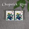 Stylish Kutani Ware Pair Chopstick Rest Fujin Ceramic Cutlery Made in Japan Set, Design, Rest,