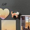 Cat Lover Magnets 5Pcs Cartoon Refrigerator Magnet Set Hand-painted Kitten for Fridge Shaped Ornaments Locker Whiteboard Kitchen Decoration