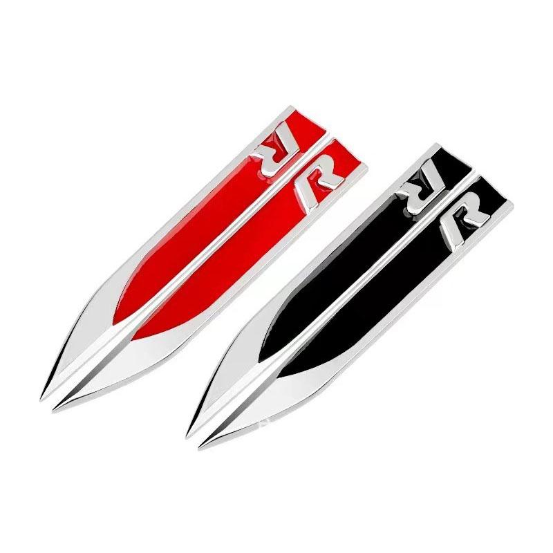 HAT1 2Pcs for Volkswagen VW GTI GTD R Line Golf 5 6 7 MK3 MK4 MK5 MK6 MK7 MK8 Metal Car Sticker Side Emblem Fender Bumper Strip Badge