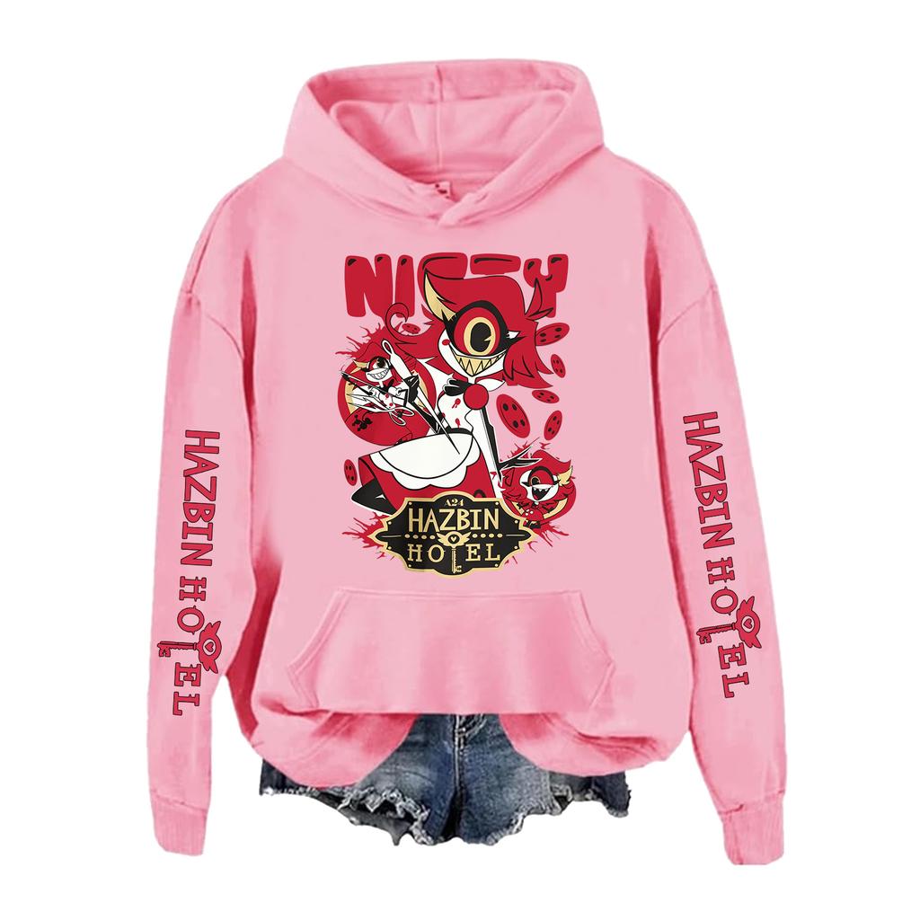 Худи Hazbin Hotel Niffty Мужской Женский Харадзюку С длинным рукавом Пуловер Топы Толстовка Подарок