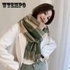 New Winter Cashmere Retro Plaid Scarf For Men And Women Japanese Tassel Shawl Warm Scarf