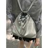 Korean Version of Large-capacity Underarm Bag Women's 2025 New Summer Fashion Silver Backpack Versatile Commuter Tote Bag