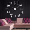 Oversized Creative Diy Wall Clock 3D Mirror Wall Clock Mute Clock Wall Decoration
