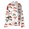 Women's Shirt Blouse Christmas Print Button Long Sleeve Casual Basic Shirt Collar Regular Top
