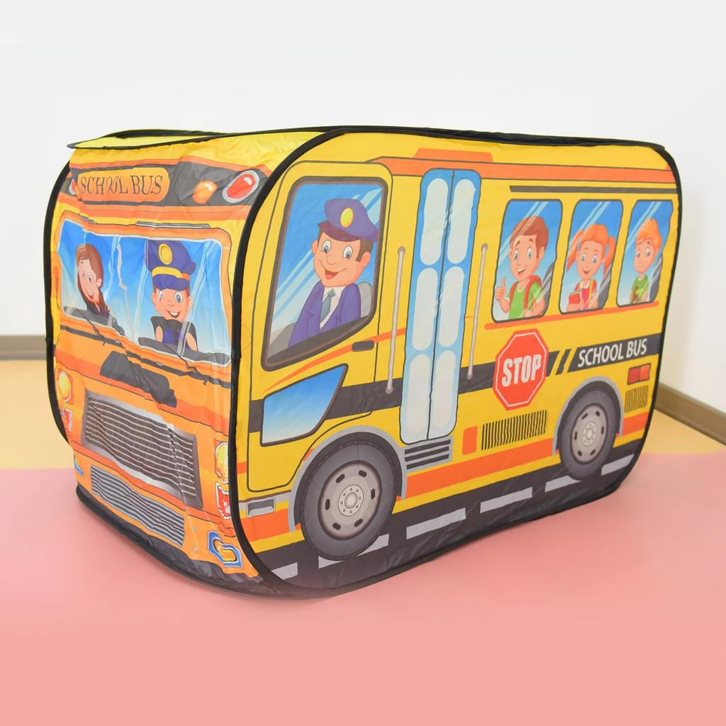 Foldable Game Play House Fire Truck Police Bus Pop Up Toy Tent Playhouse Cloth Gift For Children Firefighting Model Dopship
